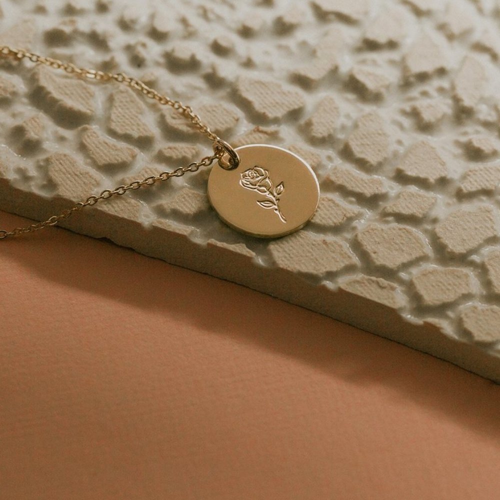 June Rose Bohemian Birth Flower Charm Necklace - Picture 7 of 14